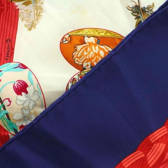 Hermes Couvee D'hermes Chicks Carre90 Scarf Silk All Over Pattern Multicolor MI - Picture 4 of 9
